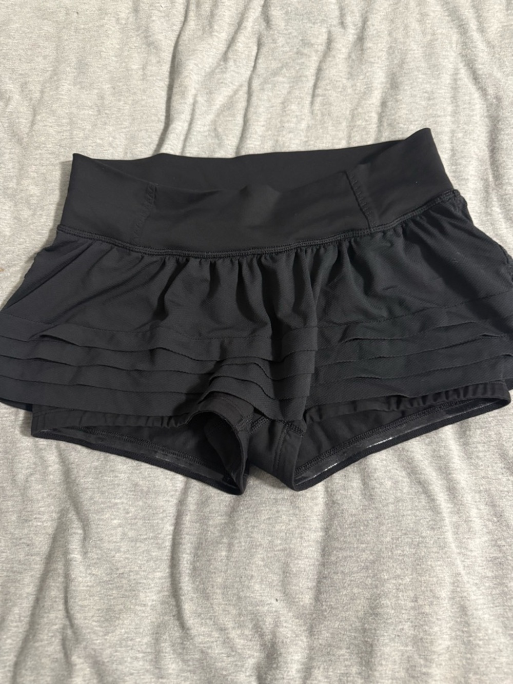 lululemon athletica Black Layered Skort-Shorts